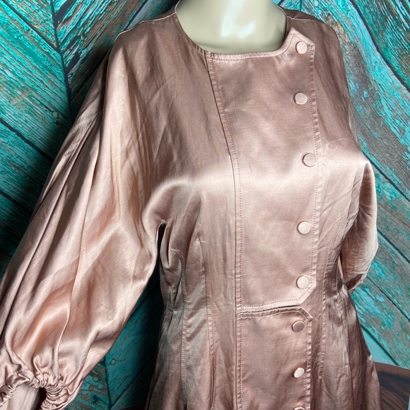 Australian Oroton Dusty Pink Satin Utility Dress - Picture 4 of 7